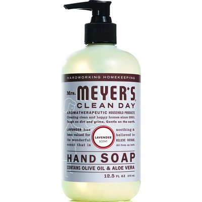 Mrs Meyers Hand Soap Lavender 12.5oz Bottle