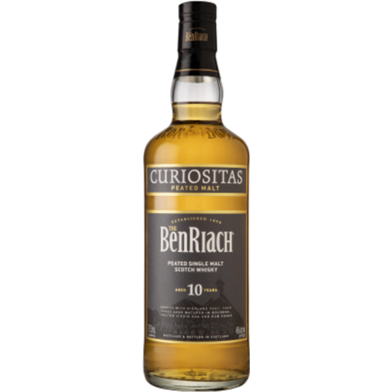 The BenRiach Curiositas Peated Single Malt Scotch Whisky 10 Year 750mL