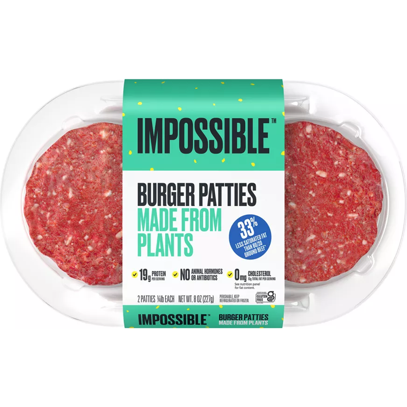 Impossible Burger Patties Made From Plants 8oz Pack