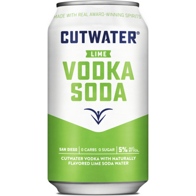 Cutwater Spirits Lime Vodka Soda 4x 12oz Cans