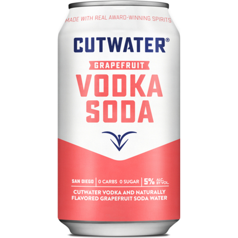 Cutwater Spirits Grapefruit Vodka Soda with Fugu Vodka Cocktail 355mL Aluminium Can