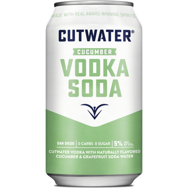 Cutwater Spirits Cucumber Vodka Soda with Fugu Vodka Cocktail 355mL Aluminium Can