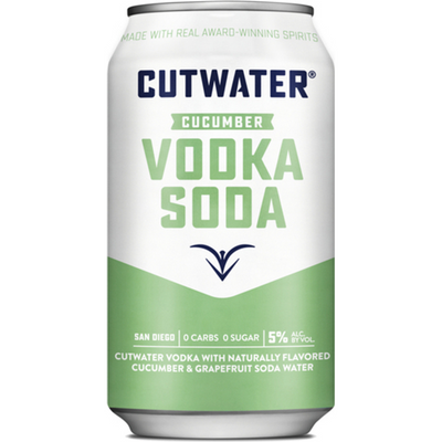 Cutwater Spirits Cucumber Vodka Soda with Fugu Vodka Cocktail 355mL Aluminium Can