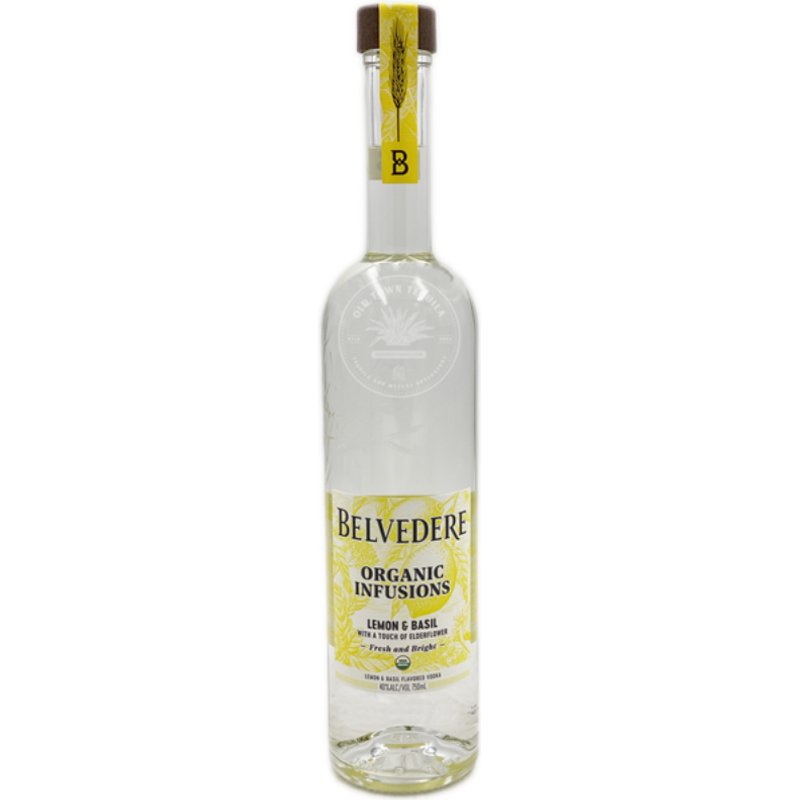 Belvedere Organic Infusions Lemon & Basil Vodka 750ml Bottle