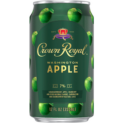 Crown Royal Washington Apple Canadian Whisky Cocktail 4 Pack 12 oz Cans