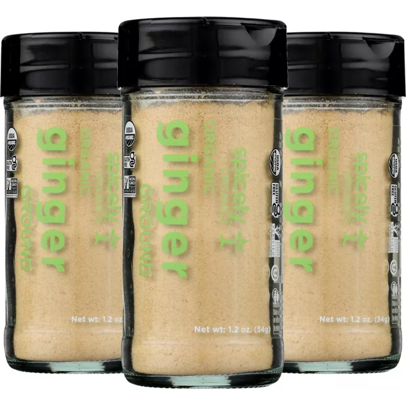 Spicely Organics Organic Ginger Ground 3.6oz Pack