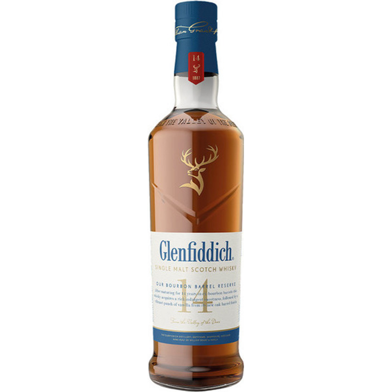 Glenfiddich Single Malt Scotch Whisky Bourbon Barrel Reserve 14 Year 750mL