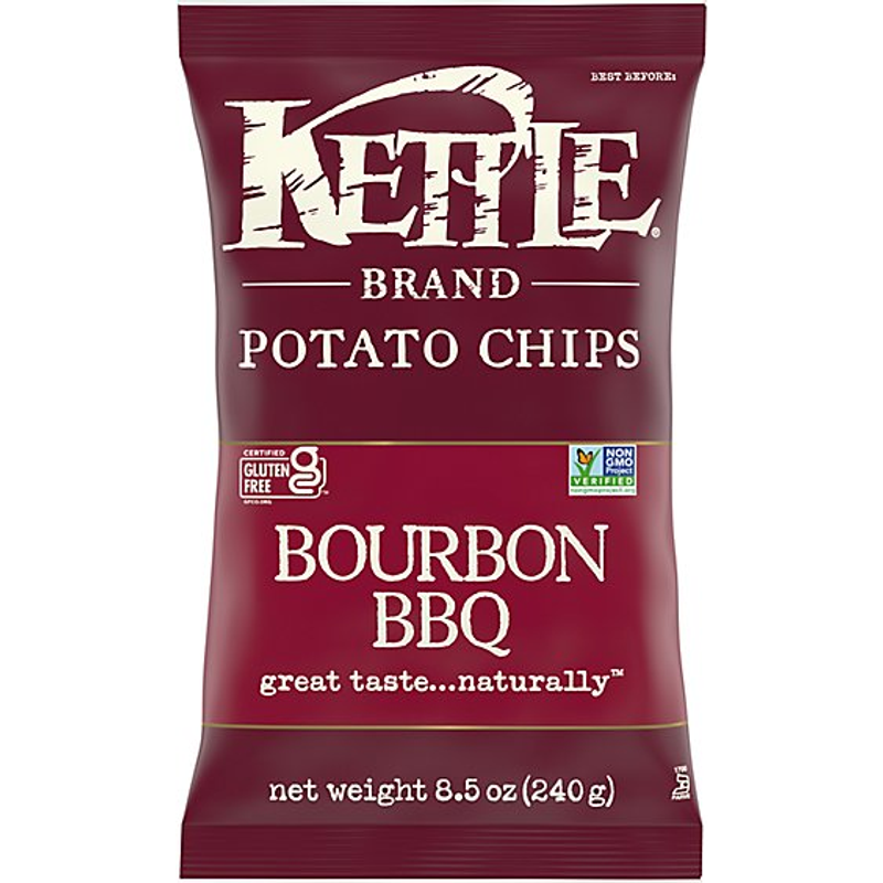 Kettle Brand Potato Chips Bourbon Bbq 8.5oz Bag