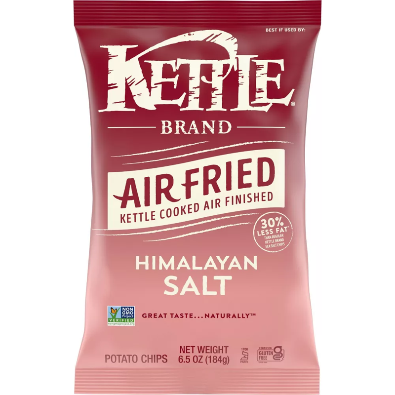 Kettle Brand Air Fried Potato Chips Himalayan Salt 6.5oz Bag