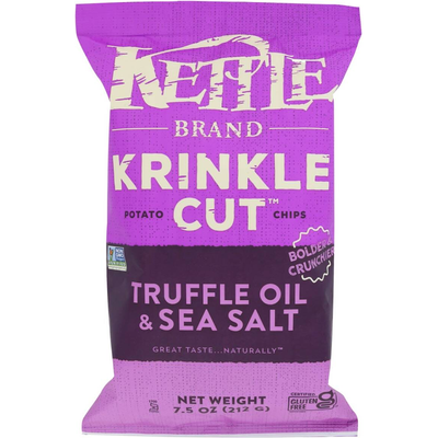 Kettle Brand Krinkle Cut Potato Chips Truffle Oil & Sea Salt 7.5oz Bag