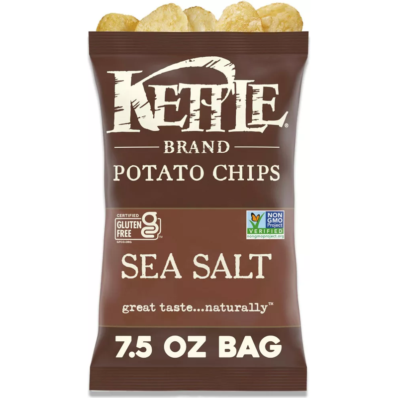 Kettle Brand Potato Chips Sea Salt 7.5oz Bag