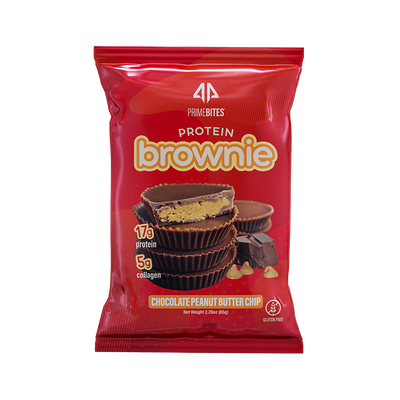 Ap Primebites Protein Brownie Chocolate Peanut Butter Chip 2.29oz Bag