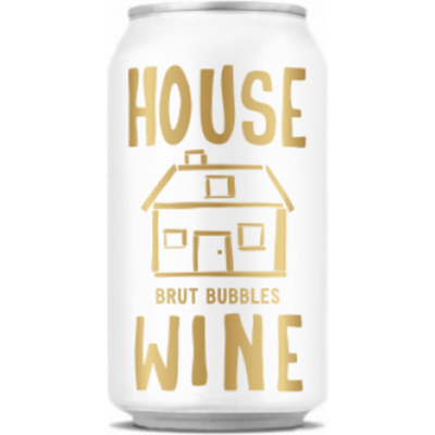 House Wine Brut Bubbles Champagne Blend Sparkling Wine Aluminium Can 375mL