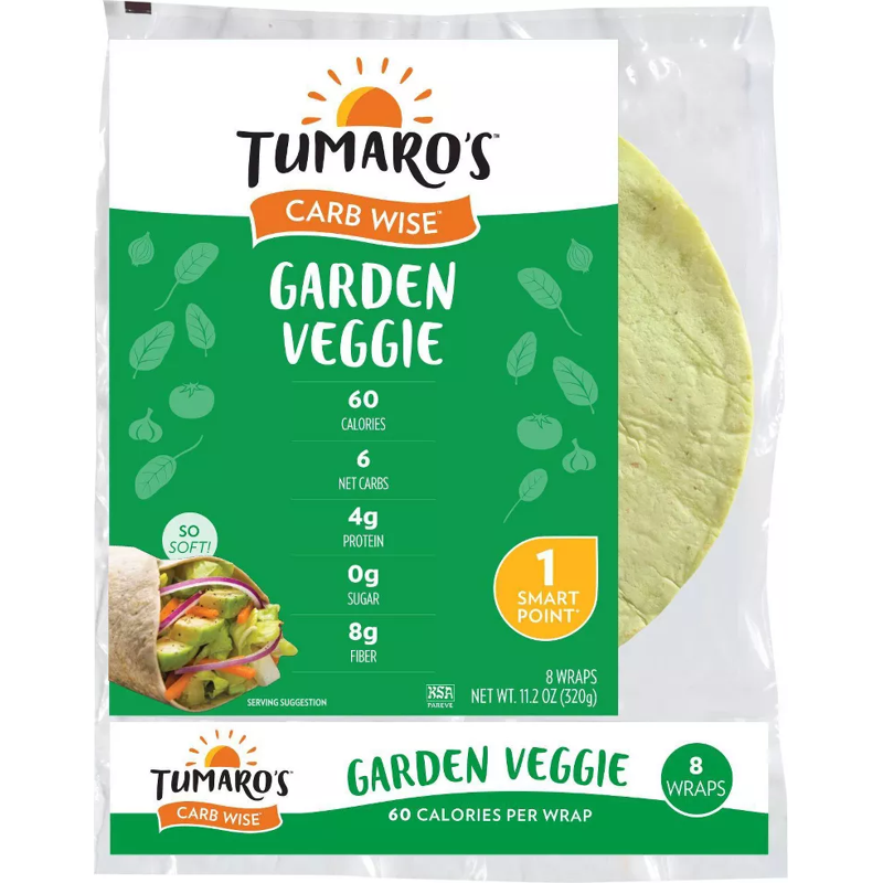 Tumaros Carb Wise Garden Veggie Wraps 11.2oz Bag