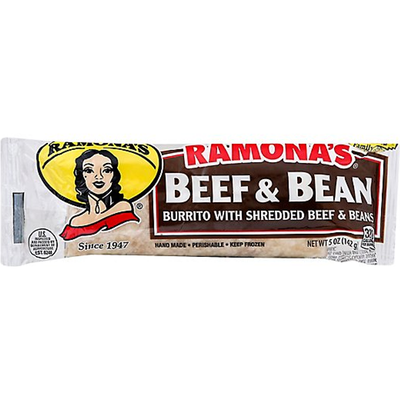 Ramona's Beef & Bean Burrito 5oz Piece