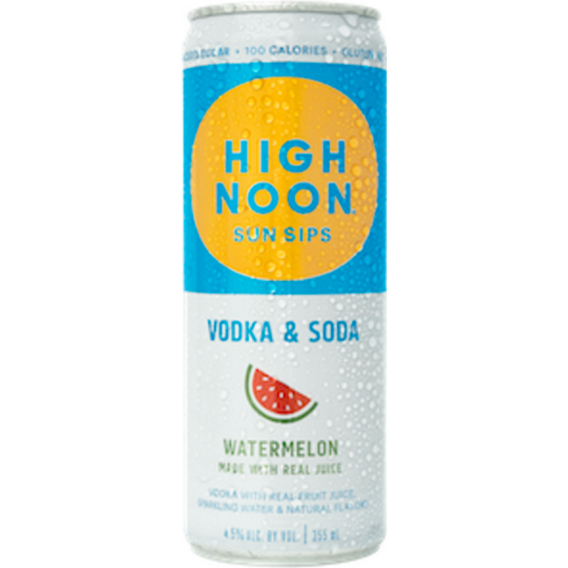 High Noon Sun Sips Vodka & Soda Watermelon 355mL Aluminium Can