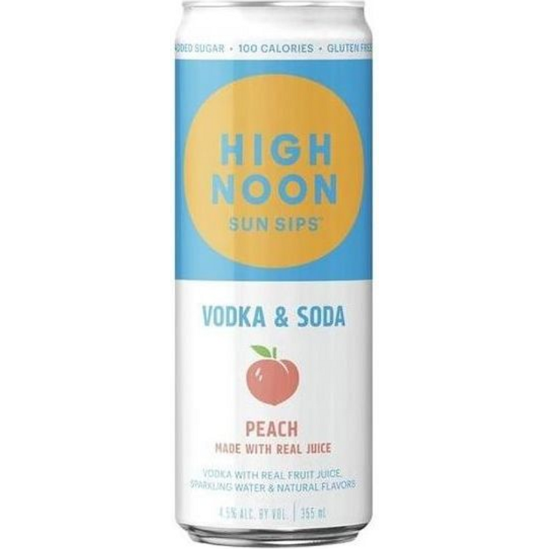 High Noon Peach Hard Seltzer 4x 355ml Cans
