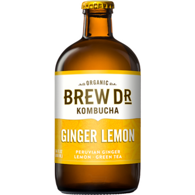 Brew Dr. Ginger Lemon Kombucha 14oz Bottle