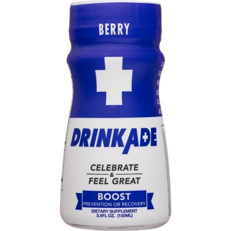 DrinkAde Boost Berry Hangover Prevention 3.4oz Bottle