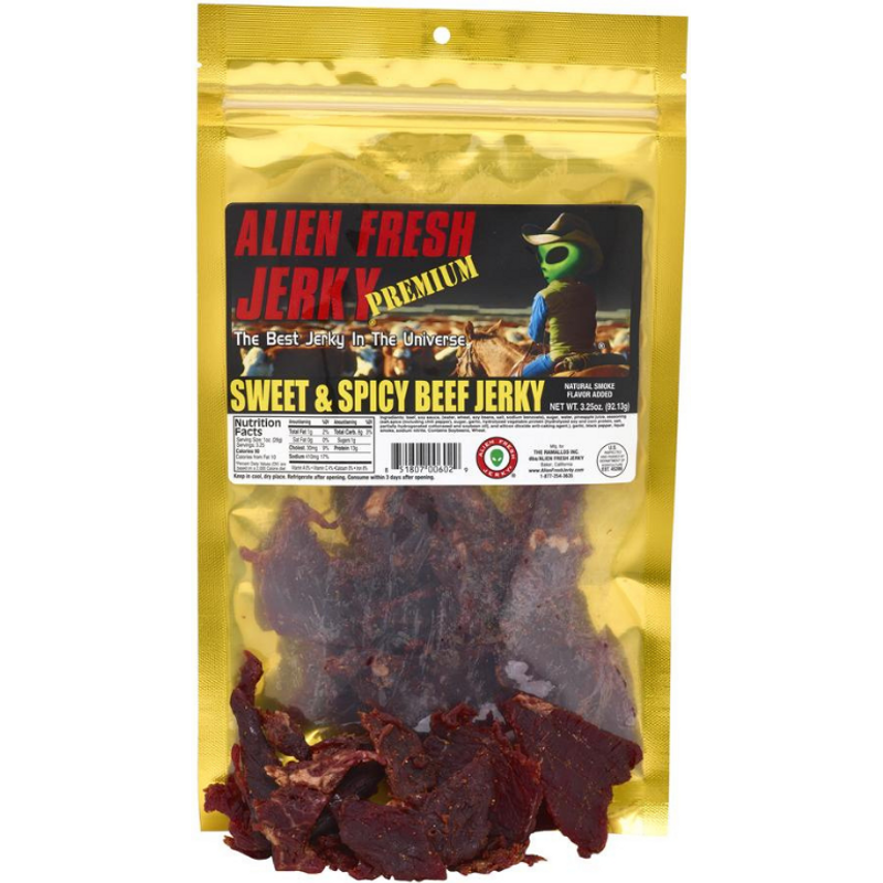 Alien Fresh Sweet & Spicy Beef Jerky 3.25oz