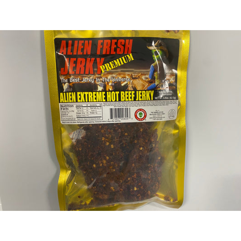 Alien Fresh Jerky Alien Extreme Hot Beef Jerky 3.25oz Bag