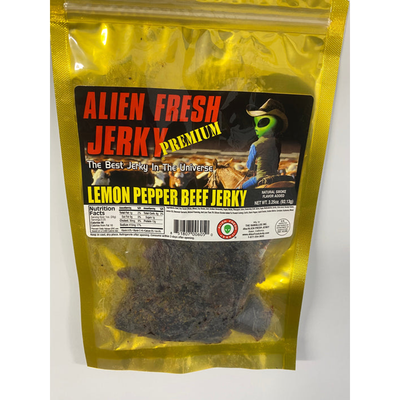 Alien Fresh Beef Jerky Lemon Pepper 3.25oz Bag