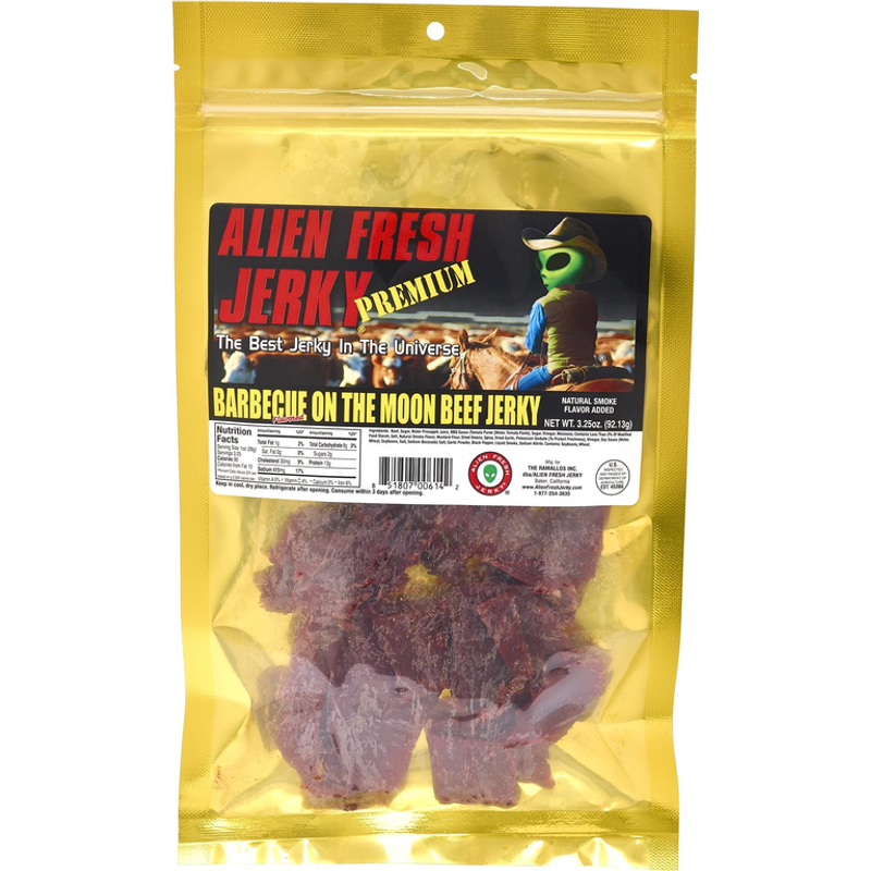 Alien Fresh BBQ On The Moon Premium Jerky 3.25oz Count