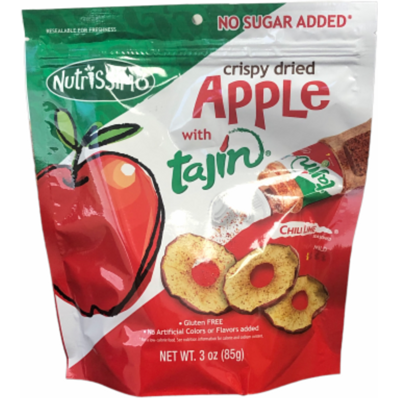 Nutrissimo Crispy Dried Apple With Tajin 3oz Bag