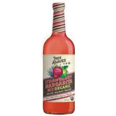 Tres Agaves Strawberry Margarita Mix - Organic 1L