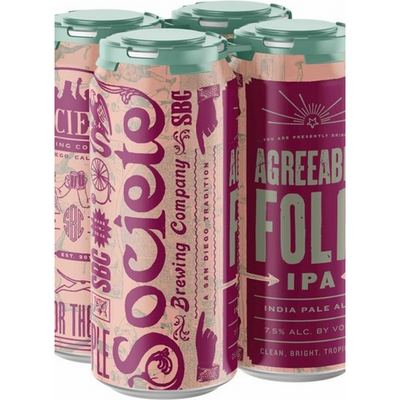 Societe Brewing Agreeable Folk IPA 4x 16oz Cans