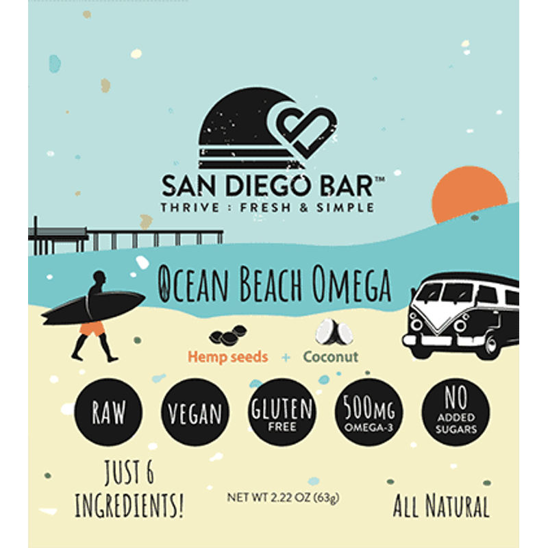 San Diego Bar Ocean Beach Omega Bar 2.22oz Pack