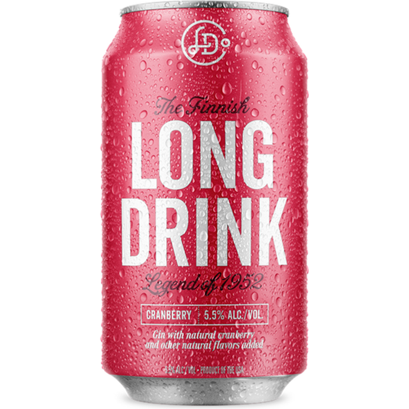 Long Drink Cranberry - Cranberry soda. Real Liquor 12 oz can