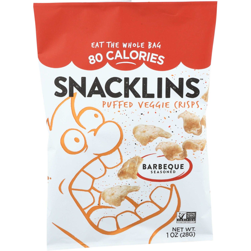 Snacklins Puffed Veggie Crisps Barbeque 1oz Bag