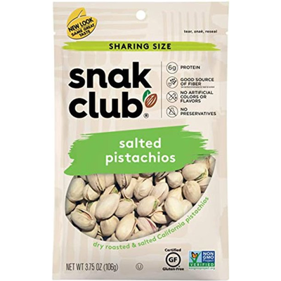 Snak Club Salted Pistachios 2.25oz Bag