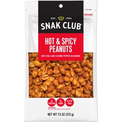 Snak Club Hot & Spicy Peanuts 7.5oz Count