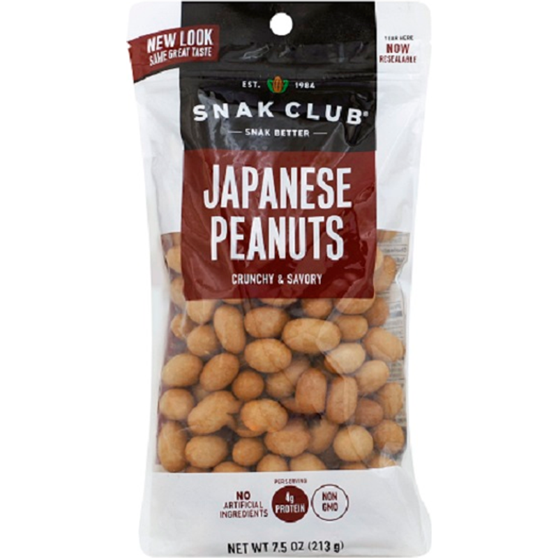 Snak Club Japanese Peanuts 7.5oz Pouch