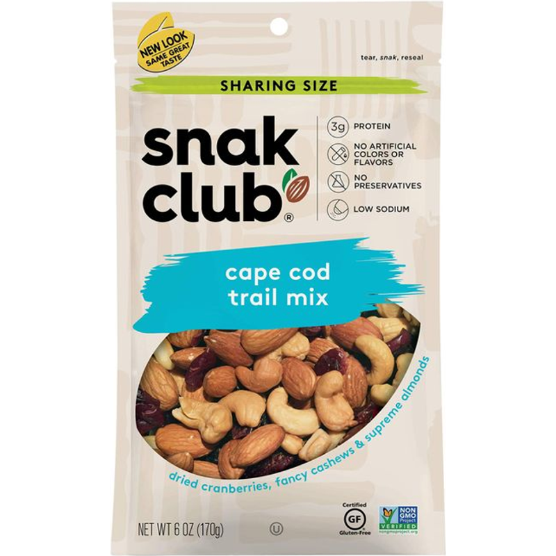 Snak Club All Natural Cape Cod Trail Mix 6oz Bag