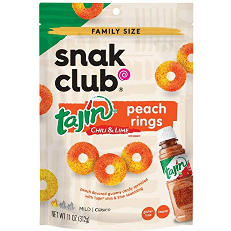 Snak Club Tajin Peach Rings 5oz Bag