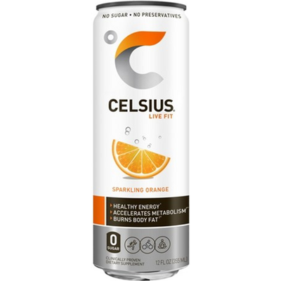 Celsius Sparkling Orange Energy Drink 12oz Can