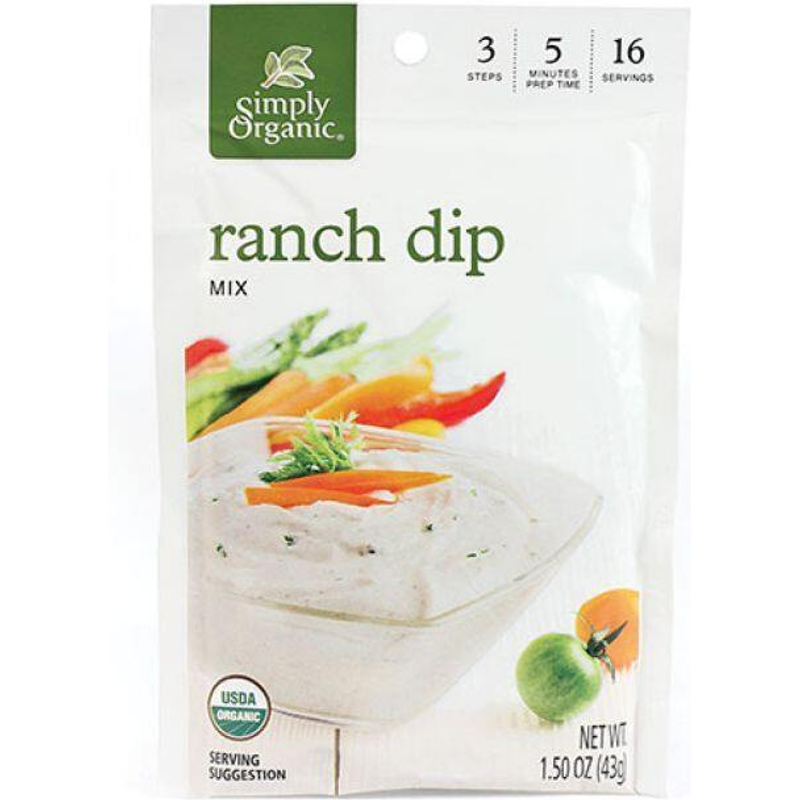 Simply Organic Ranch Dip Mix 1.5oz Pack