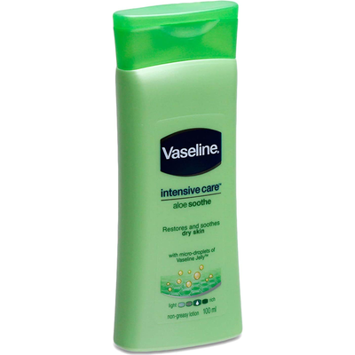 Vaseline Int Care Aloe Soothe 100ml Bottle