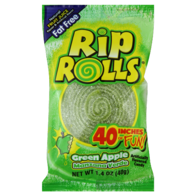 Rip Rolls Green Apple 1.4oz Bag