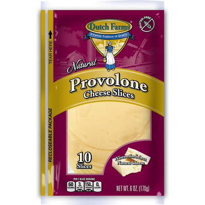 Dutch Farms Provolone Cheese Slices 6oz Pack